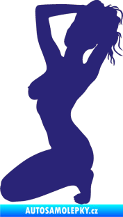 Samolepka Erotická žena 012 levá střední modrá