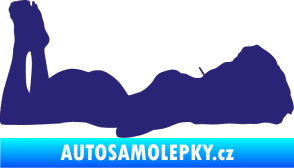Samolepka Erotická žena 034 pravá střední modrá