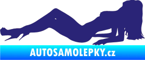 Samolepka Erotická žena 046 levá střední modrá