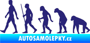 Samolepka Evoluce 001 levá střední modrá