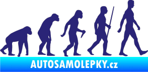 Samolepka Evoluce 001 pravá střední modrá