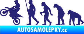 Samolepka Evoluce 002 motokros levá střední modrá