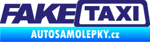 Samolepka Fake taxi nápis střední modrá