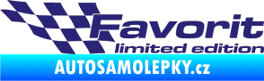 Samolepka Favorit limited edition levá střední modrá
