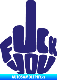 Samolepka F*ck you střední modrá