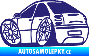 Samolepka Fiat Bravo karikatura levá střední modrá