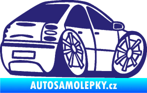Samolepka Fiat Bravo karikatura pravá střední modrá