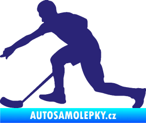 Samolepka Florbal 005 levá střední modrá