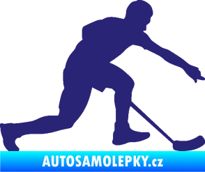 Samolepka Florbal 005 pravá střední modrá