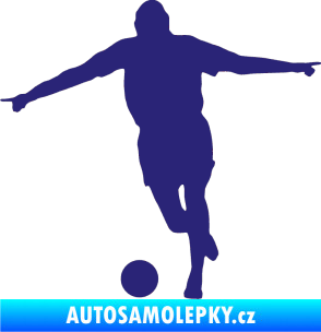 Samolepka Fotbalista 015 levá střední modrá
