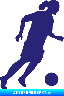 Samolepka Fotbalista 018 pravá střední modrá