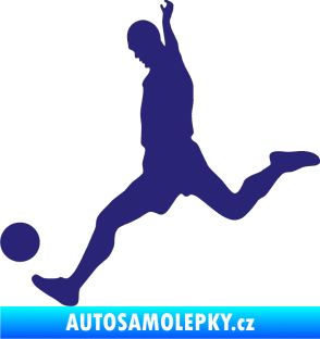 Samolepka Fotbalista 023 levá střední modrá