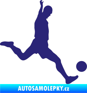 Samolepka Fotbalista 023 pravá střední modrá