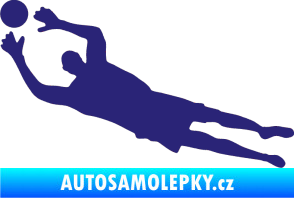 Samolepka Fotbalista 026 levá brankář střední modrá