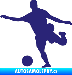 Samolepka Fotbalista 032 levá střední modrá