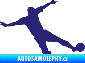 Samolepka Fotbalista 037 pravá střední modrá