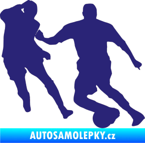 Samolepka Fotbalista 045 pravá střední modrá