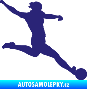 Samolepka Fotbalistka 002 pravá střední modrá