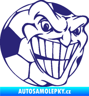 Samolepka Fotbalový míč 002 pravá střední modrá
