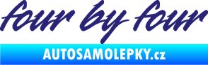 Samolepka Four by four střední modrá