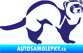 Samolepka Fretka 002 pravá střední modrá