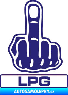 Samolepka Fuck off LPG střední modrá