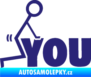 Samolepka Fuck you 002 střední modrá