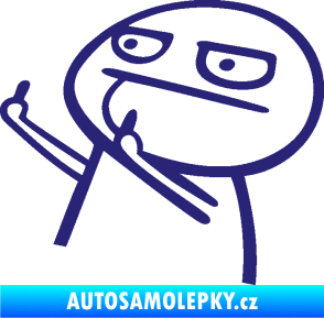 Samolepka Fuck you 003 panáček levá střední modrá