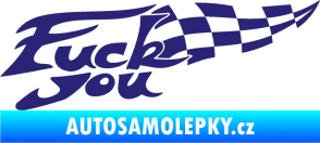 Samolepka Fuck you střední modrá
