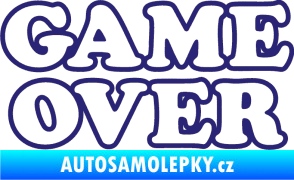 Samolepka Game over nad sebou 001 střední modrá