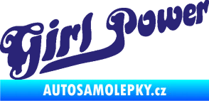 Samolepka Girl Power nápis střední modrá
