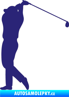 Samolepka Golfista 004 levá střední modrá