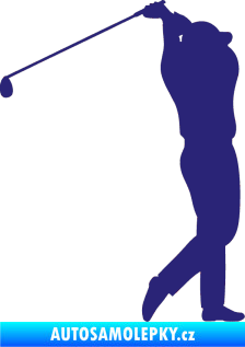 Samolepka Golfista 004 pravá střední modrá