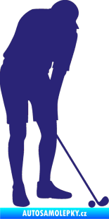 Samolepka Golfista 007 pravá střední modrá