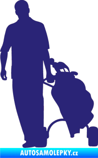 Samolepka Golfista 009 levá střední modrá