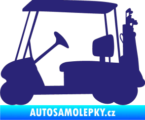 Samolepka Golfista 012 levá vozík střední modrá