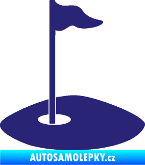 Samolepka Golfová jamka 001 levá střední modrá