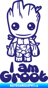 Samolepka Groot 001 levá s nápisem střední modrá