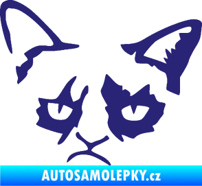 Samolepka Grumpy cat 001 levá střední modrá
