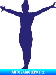 Samolepka Gymnastka 002 levá střední modrá