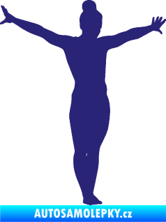 Samolepka Gymnastka 002 pravá střední modrá