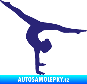 Samolepka Gymnastka 005 pravá střední modrá