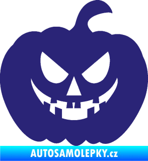 Samolepka Halloween 015 pravá dýně střední modrá