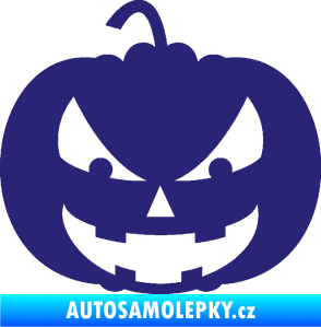 Samolepka Halloween 016 levá dýně střední modrá