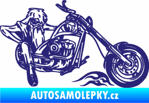 Samolepka Harley 001 pravá střední modrá