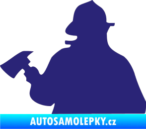 Samolepka Hasič 004 levá střední modrá