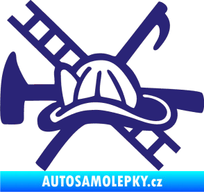 Samolepka Hasič 005 levá střední modrá