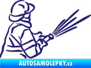 Samolepka Hasič 015 pravá střední modrá