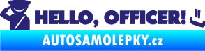Samolepka Hello, Officer! střední modrá
