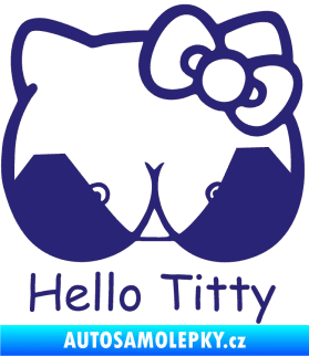 Samolepka Hello Titty střední modrá